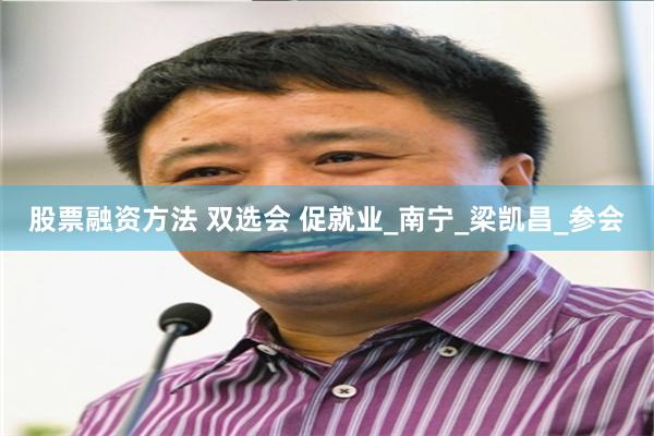 股票融资方法 双选会 促就业_南宁_梁凯昌_参会