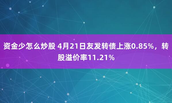 资金少怎么炒股 4月21日友发转债上涨0.85%，转股溢价率11.21%