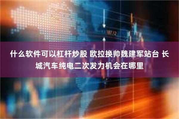 什么软件可以杠杆炒股 欧拉换帅魏建军站台 长城汽车纯电二次发力机会在哪里