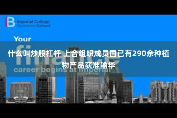 什么叫炒股杠杆 上合组织成员国已有290余种植物产品获准输华
